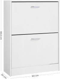 Meuble à Chaussures 2 Portes Blanc - Image 3