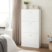 Meuble à Chaussures 3 Portes Blanc - Image 8