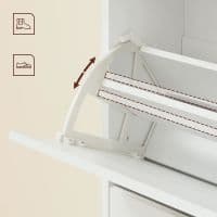 Meuble à Chaussures 3 Portes Blanc - Image 6