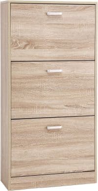 Meuble à Chaussures 3 Portes Beige - Image 1