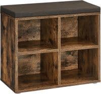 Meuble à Chaussures 4 Compartiments Rustique - Image 1