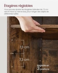 Meuble à Chaussures 12 Compartiments Rustique - Image 8