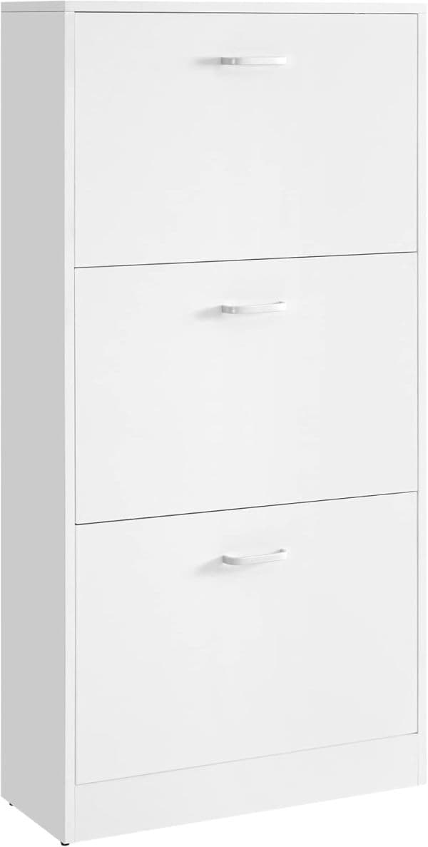 Meuble à Chaussures 3 Portes Blanc