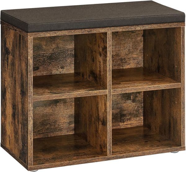 Meuble à Chaussures 4 Compartiments Rustique