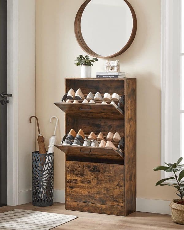 Meuble à Chaussures 3 Portes Rustique