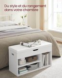 Banc a Chaussure Bois 80cm Blanc