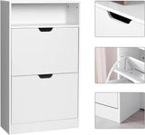 Meuble pour Chaussure Espace 2 Portes Blanc